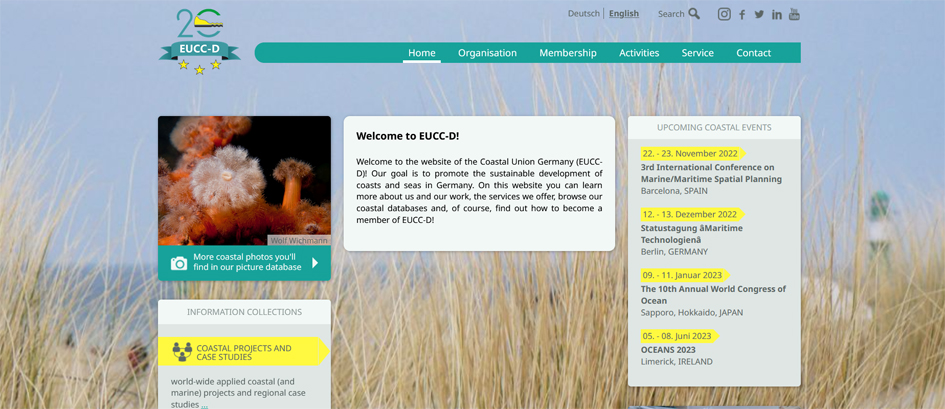 EUCC D network webpage