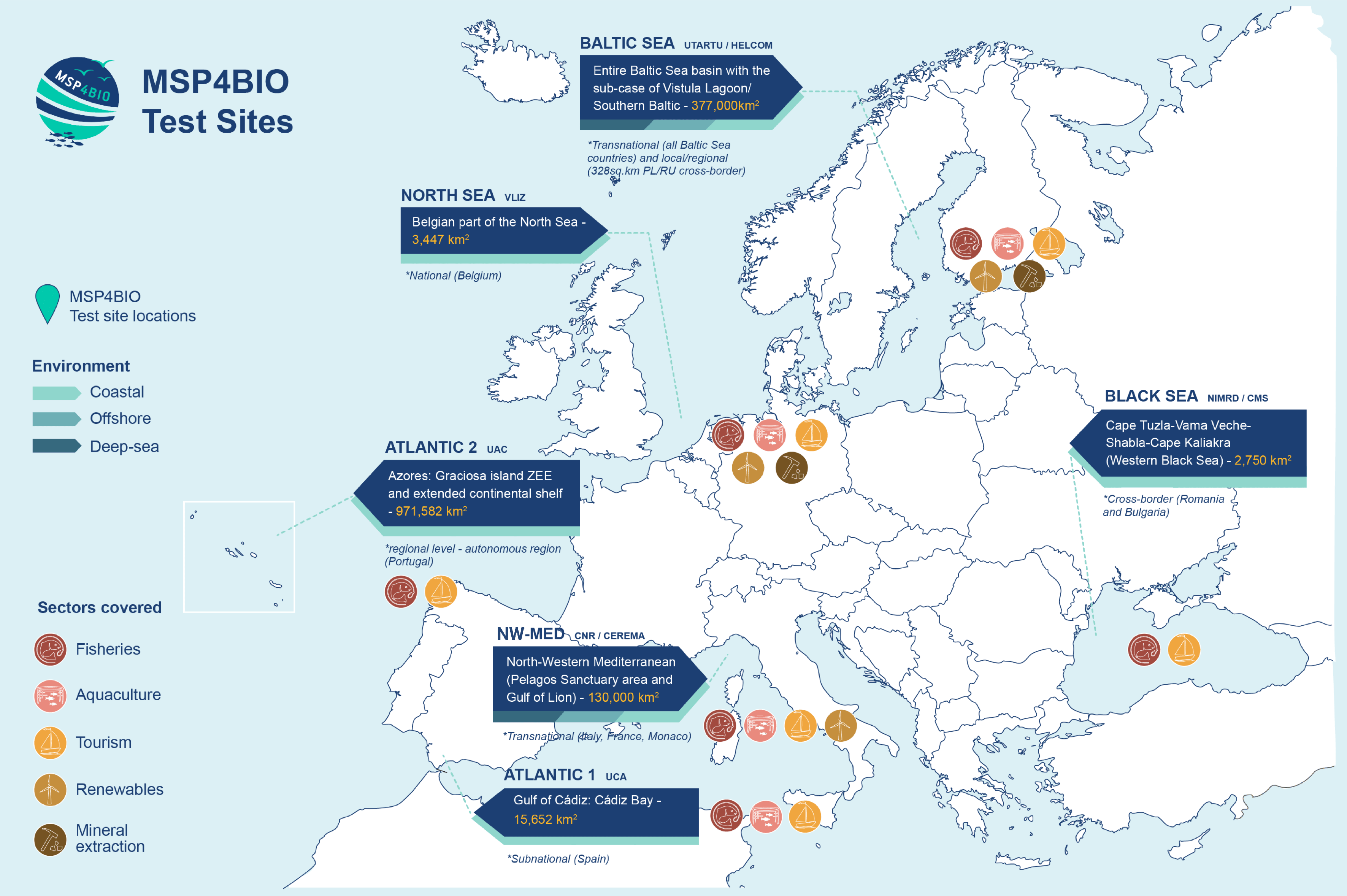 MSP4BIO Pilots Map