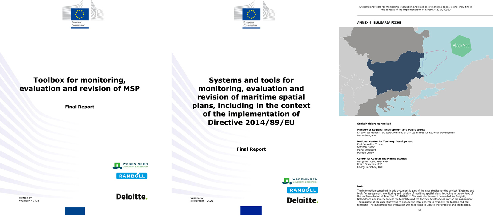 Systems and tools for monitoring evaluation and revision of maritime spatial plans